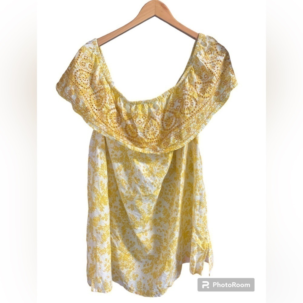 Lane Bryant yellow blouse